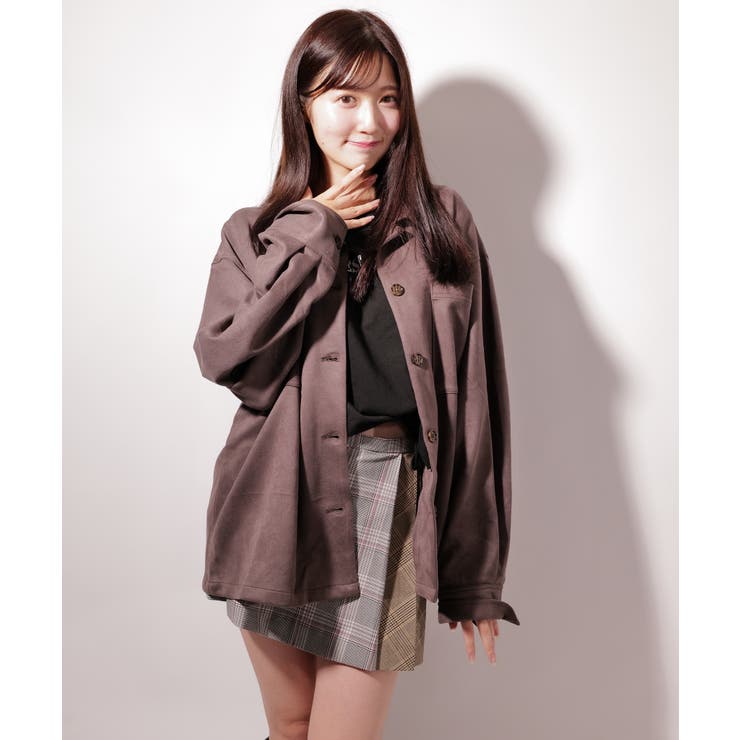 フェイク スウェード シャツJK / LL25FSSH01 | lattelatte | 詳細画像4 