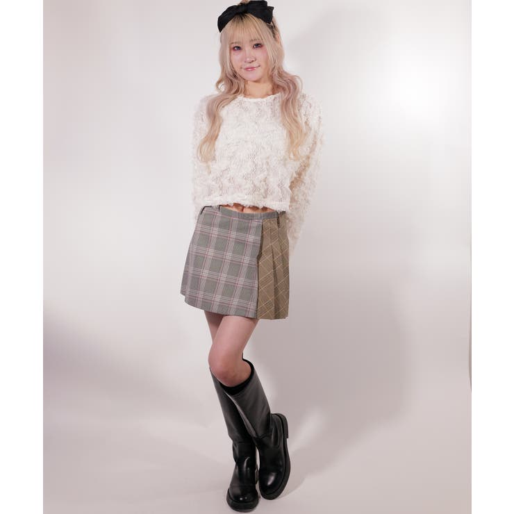 チュールフリル メッシュ クロップドPO / LL25KN01 | lattelatte | 詳細画像3 