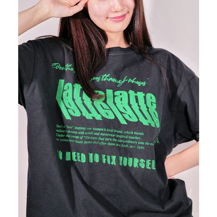 latteto ピグメントダイ グラフィックT | lattelatte | 詳細画像3 