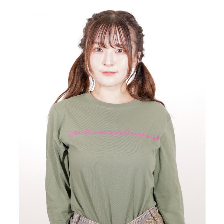 C GREEN | latteto メッセージ ロングスリーブT-sh / LT25LSTSH03 | lattelatte