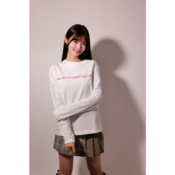 WHITE | latteto メッセージ ロングスリーブT-sh / LT25LSTSH03 | lattelatte