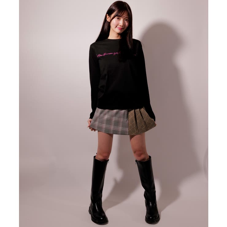 latteto メッセージ ロングスリーブT-sh / LT25LSTSH03 | lattelatte | 詳細画像5 