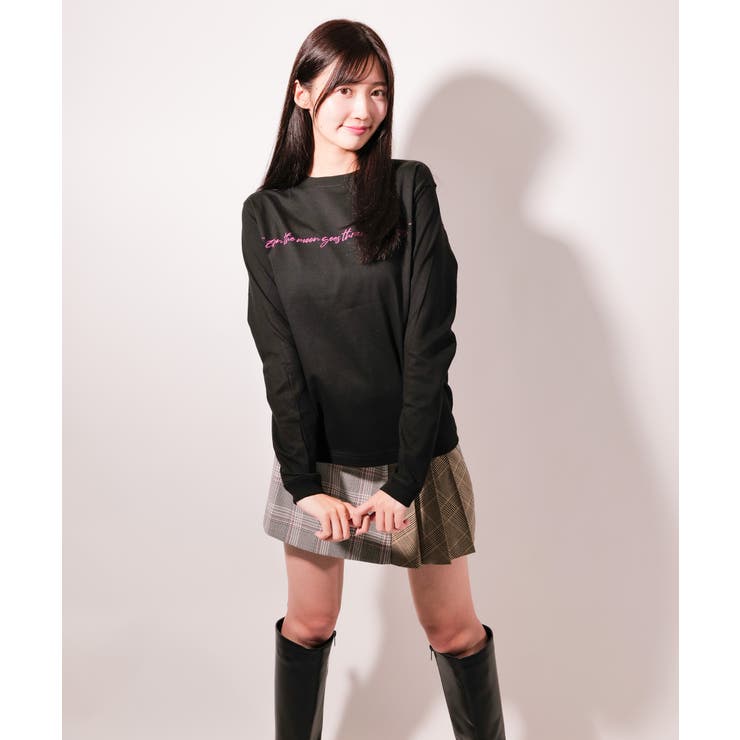 latteto メッセージ ロングスリーブT-sh / LT25LSTSH03 | lattelatte | 詳細画像7 