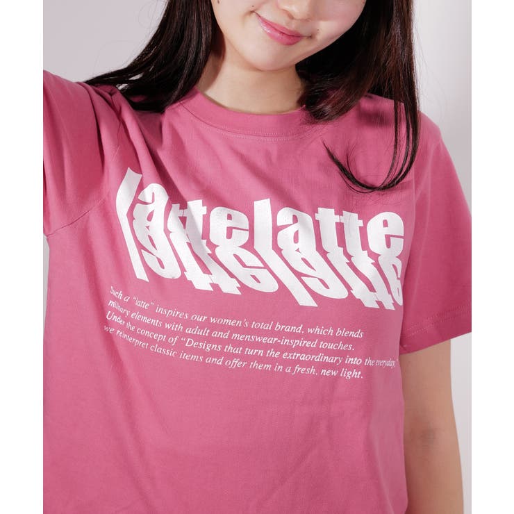 F PINK | latteto グラフィックT-SH | lattelatte