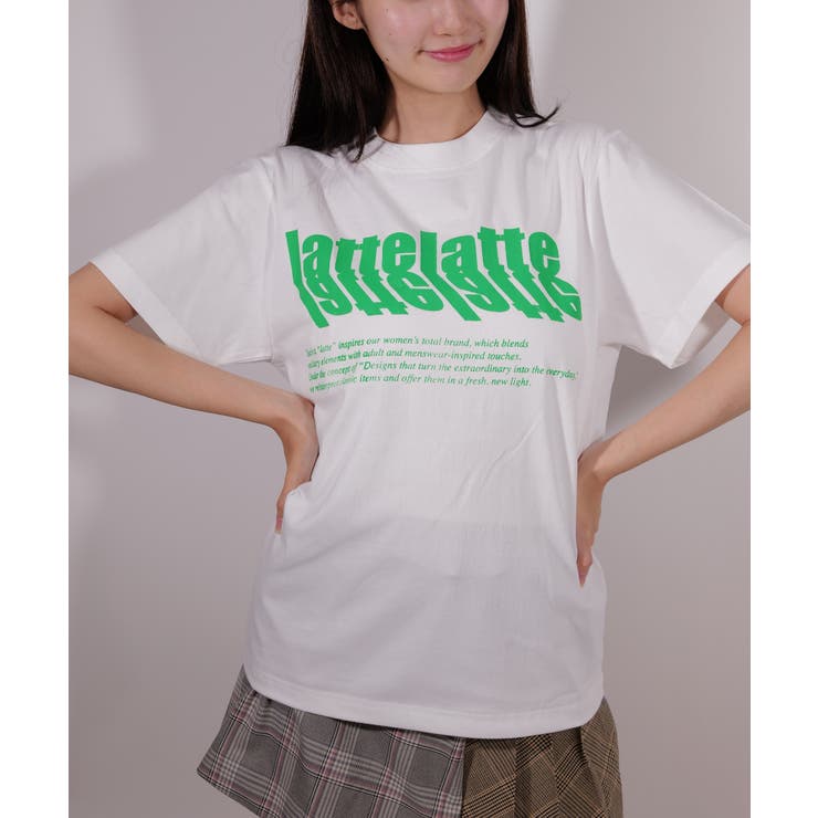 WHITE | latteto グラフィックT-SH | lattelatte