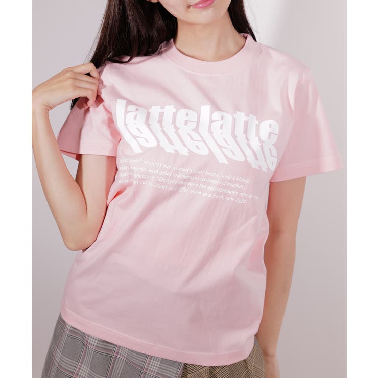 L PINK | latteto グラフィックT-SH | lattelatte