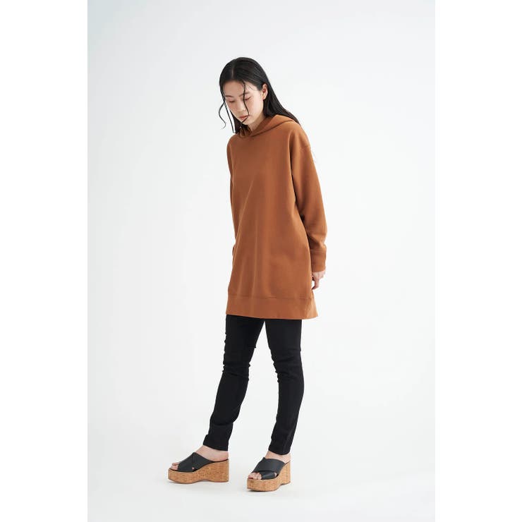 Womens HYBRID SWEAT P/O TUNIC HOODY | LaunchPark | 詳細画像7 