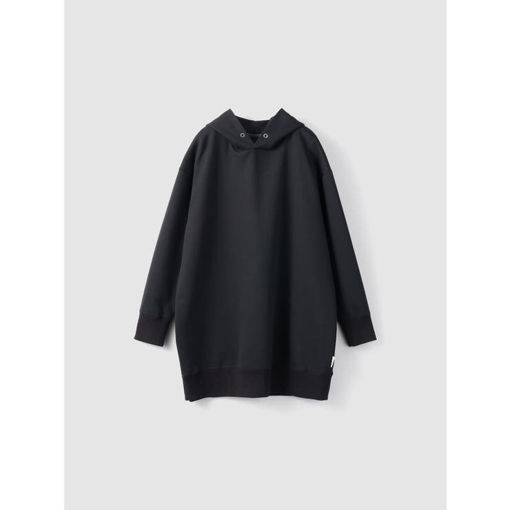 BLACK | Womens HYBRID SWEAT P/O TUNIC HOODY | LaunchPark