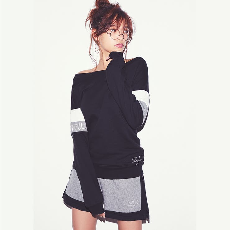 配色デザインスウェットトップス＆ショートパンツセット | LAYLA | 詳細画像9 