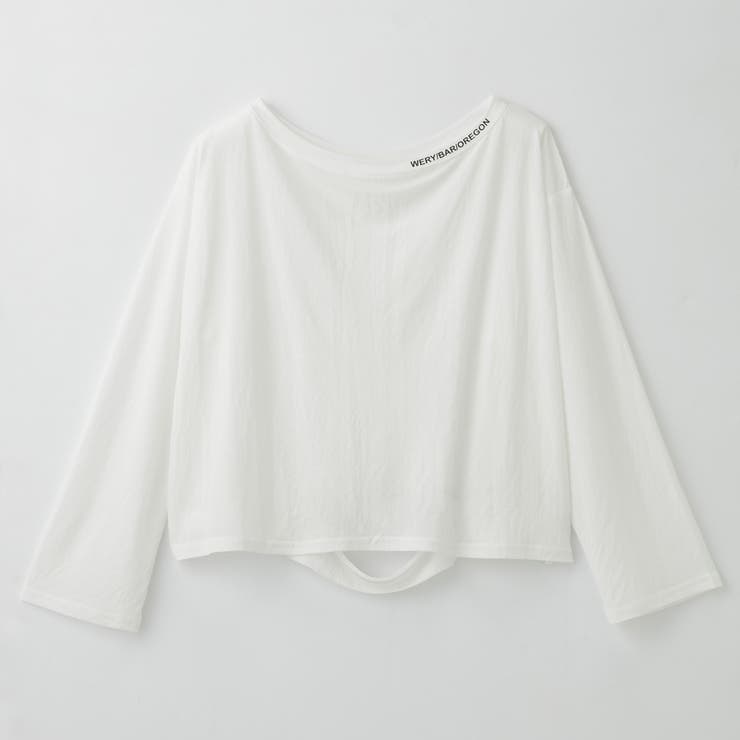 ボートネックバック英字カッティングTシャツ | LAYLA | 詳細画像6 