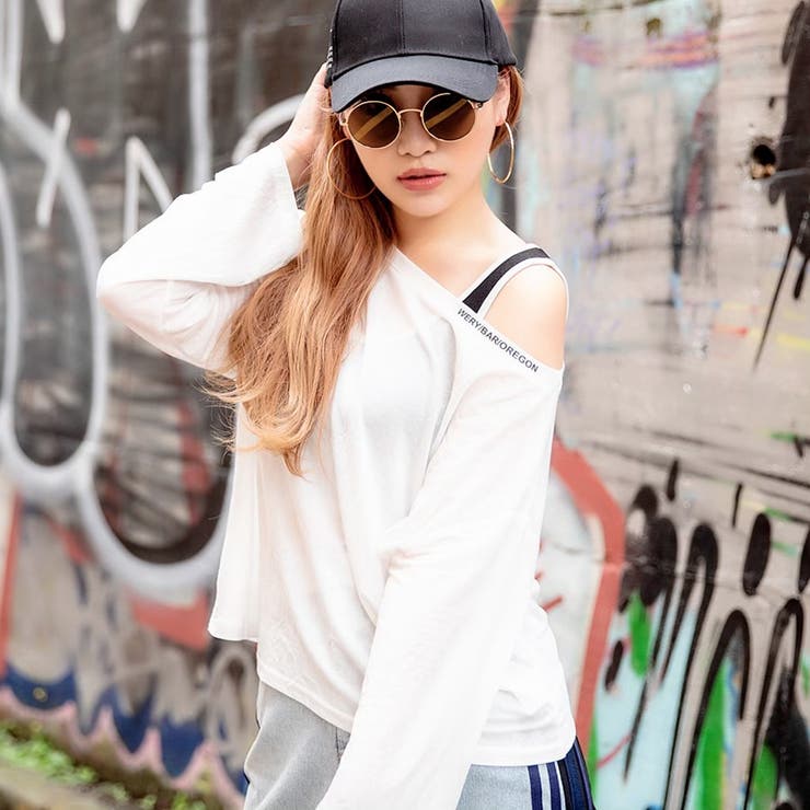 ボートネックバック英字カッティングTシャツ | LAYLA | 詳細画像1 