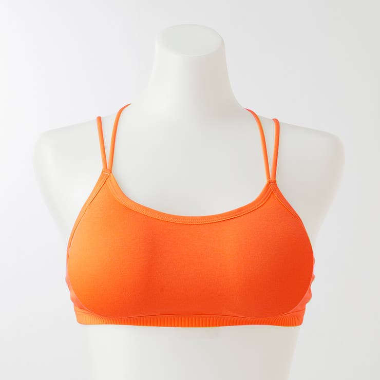 オレンジ | 盛れるカップ付カラフルブラトップ レディースファッション通販 キャミ | LAYLA