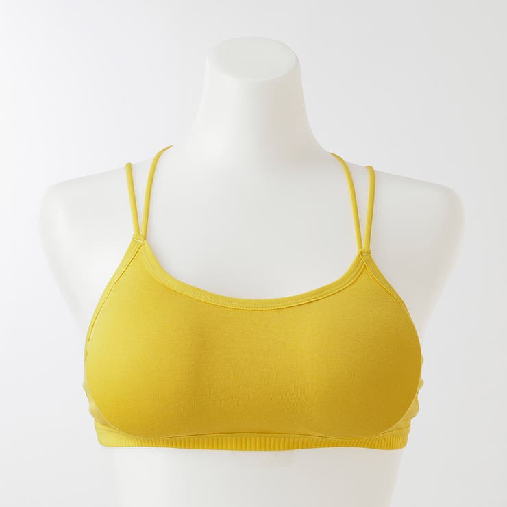 イエロー | 盛れるカップ付カラフルブラトップ レディースファッション通販 キャミ | LAYLA