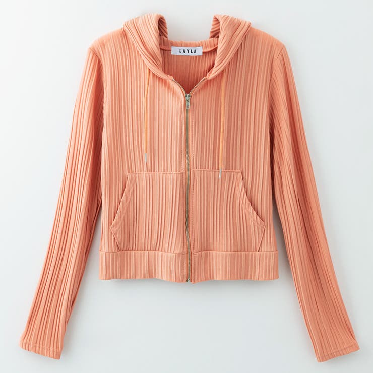 コーラルピンク | 【韓国発】変形プリーツリラクシングパーカー レディースファッション通販 トップス | LAYLA