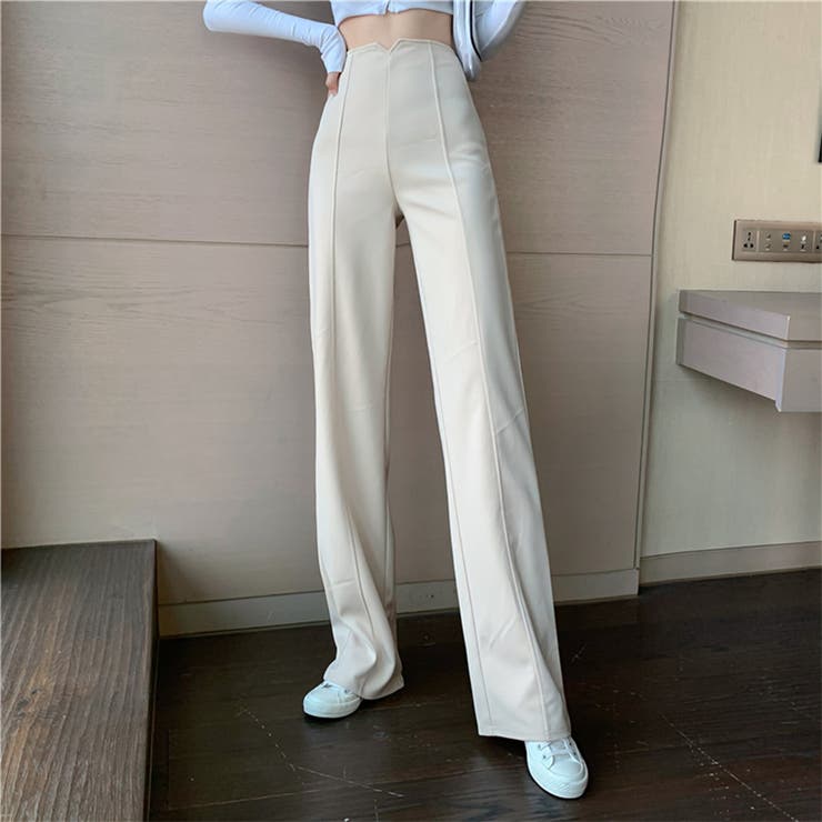 レディース 薄手 伸縮性 ハイウエスト ルーズ パンツ c1283 X-girl（エックスガール）の「HIGH WAISTED LOOSE FIT PANTS