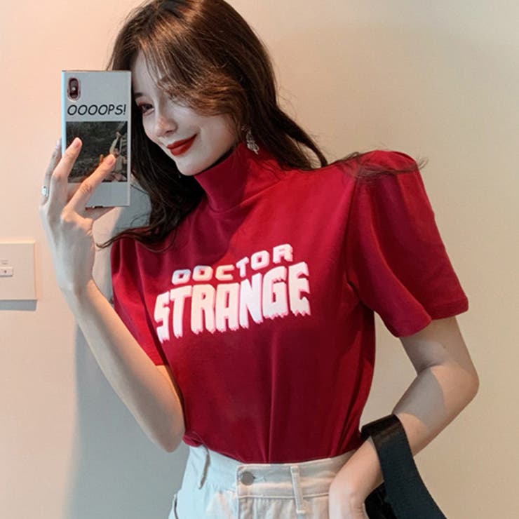 バブルスリーブプチハイネックロゴTシャツ ファッション通販 女性 | LAYLA | 詳細画像4 