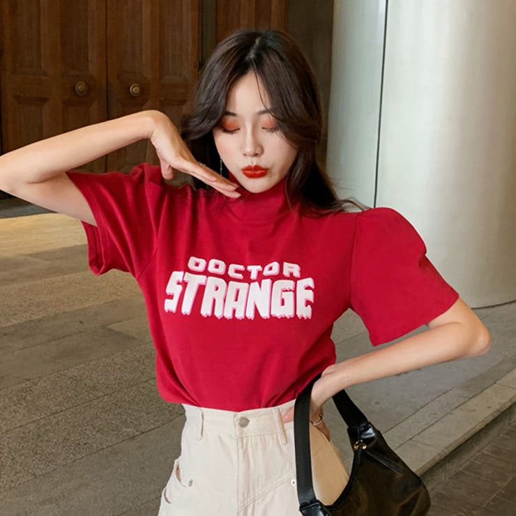 バブルスリーブプチハイネックロゴTシャツ ファッション通販 女性 | LAYLA | 詳細画像5 