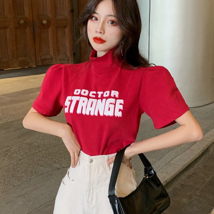 バブルスリーブプチハイネックロゴTシャツ ファッション通販 女性 | LAYLA | 詳細画像7 