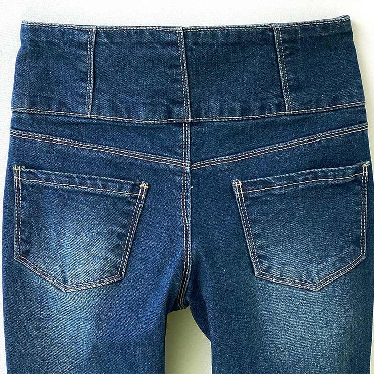 3ボタンハイウエストダメージスキニーパンツ ファッション通販