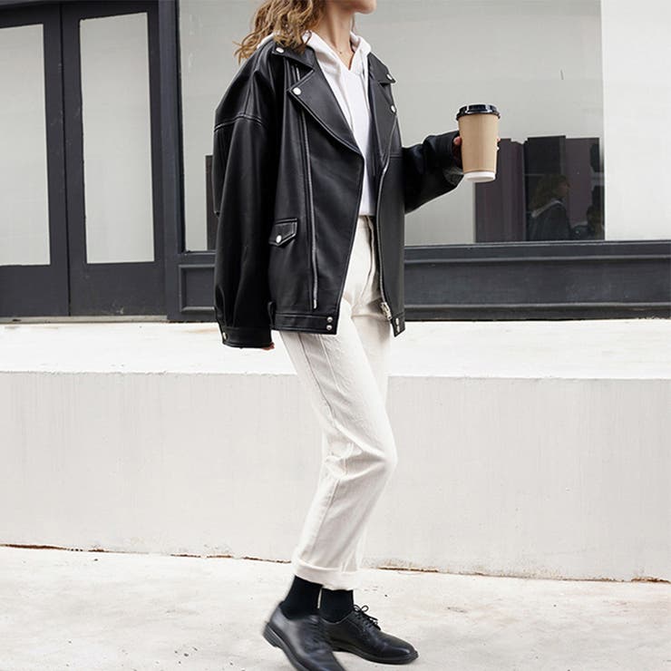 COOME エコレザーショートジャケット Eco Leather Short Jacket(エコレザー ショートジャケット