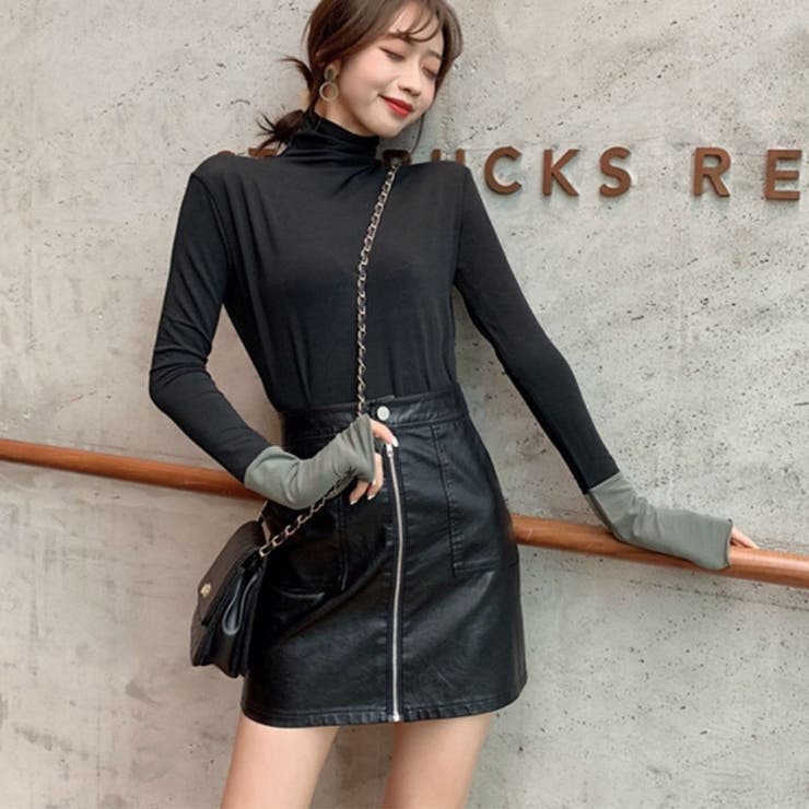 袖くしゅ配色ハイネックカットソー ファッション通販 女性 | LAYLA | 詳細画像5 