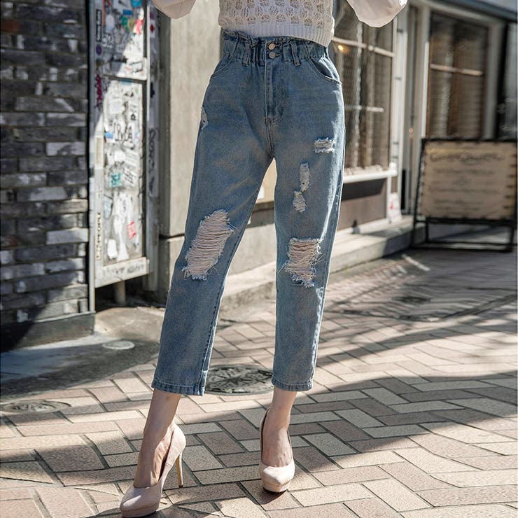 デニムブロークンイージーマムパンツ ファッション通販 女性 | LAYLA | 詳細画像7 