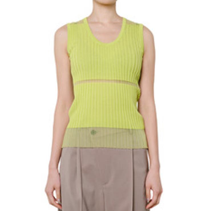 Sheer Blocking Tank Top | LE CIEL BLEU outlet | 詳細画像3 