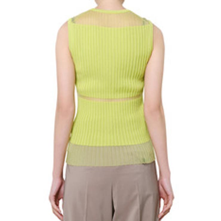 Sheer Blocking Tank Top | LE CIEL BLEU outlet | 詳細画像4 