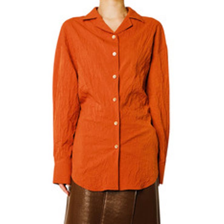 Crinkle Open Collar Shirt | LE CIEL BLEU outlet | 詳細画像2 