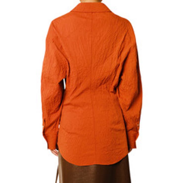 Crinkle Open Collar Shirt | LE CIEL BLEU outlet | 詳細画像3 