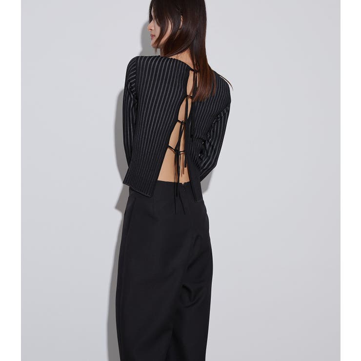 Lace-up Rib Knit | LE CIEL BLEU outlet | 詳細画像1 