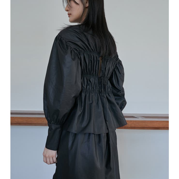 Back Ribbon Shirring Blouse | LE CIEL BLEU outlet | 詳細画像10 