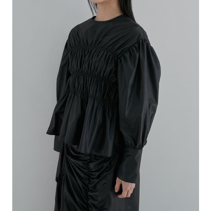 Back Ribbon Shirring Blouse | LE CIEL BLEU outlet | 詳細画像11 