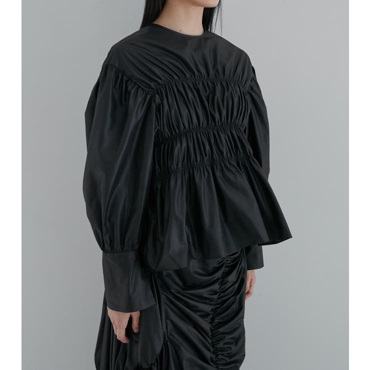 Back Ribbon Shirring Blouse | LE CIEL BLEU outlet | 詳細画像12 