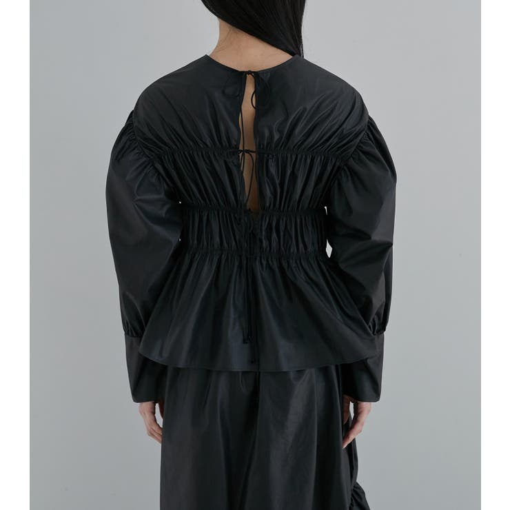 Back Ribbon Shirring Blouse | LE CIEL BLEU outlet | 詳細画像14 