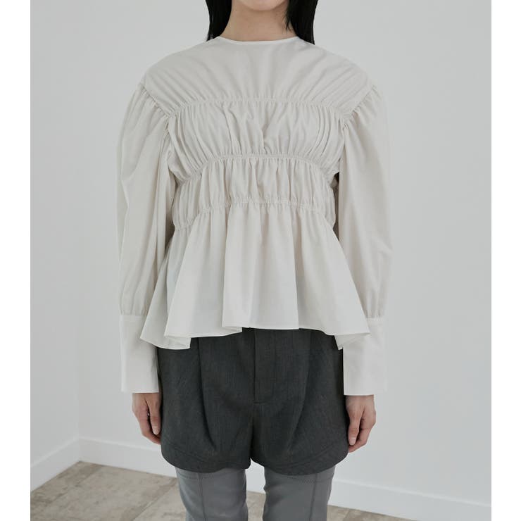 Back Ribbon Shirring Blouse | LE CIEL BLEU outlet | 詳細画像5 