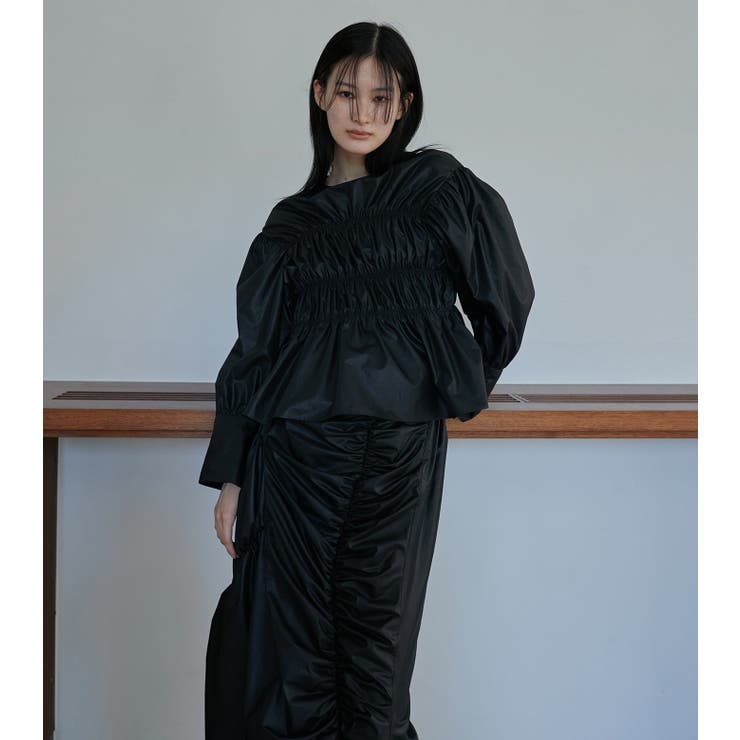 Back Ribbon Shirring Blouse | LE CIEL BLEU outlet | 詳細画像8 