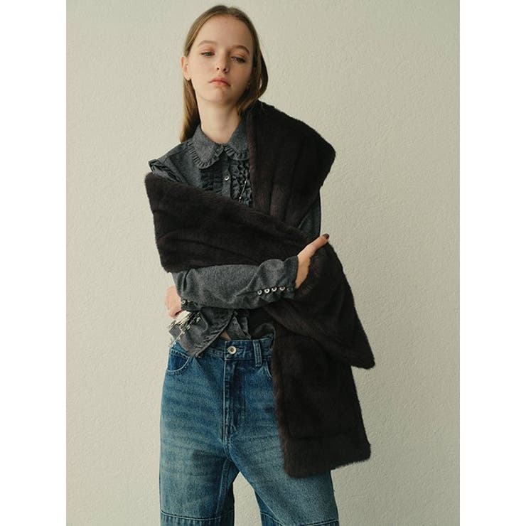 Faux Mink Scarf | LE CIEL BLEU outlet | 詳細画像1 