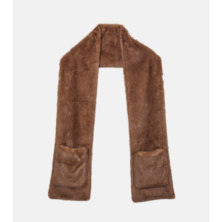 Brown | Faux Mink Scarf | LE CIEL BLEU outlet