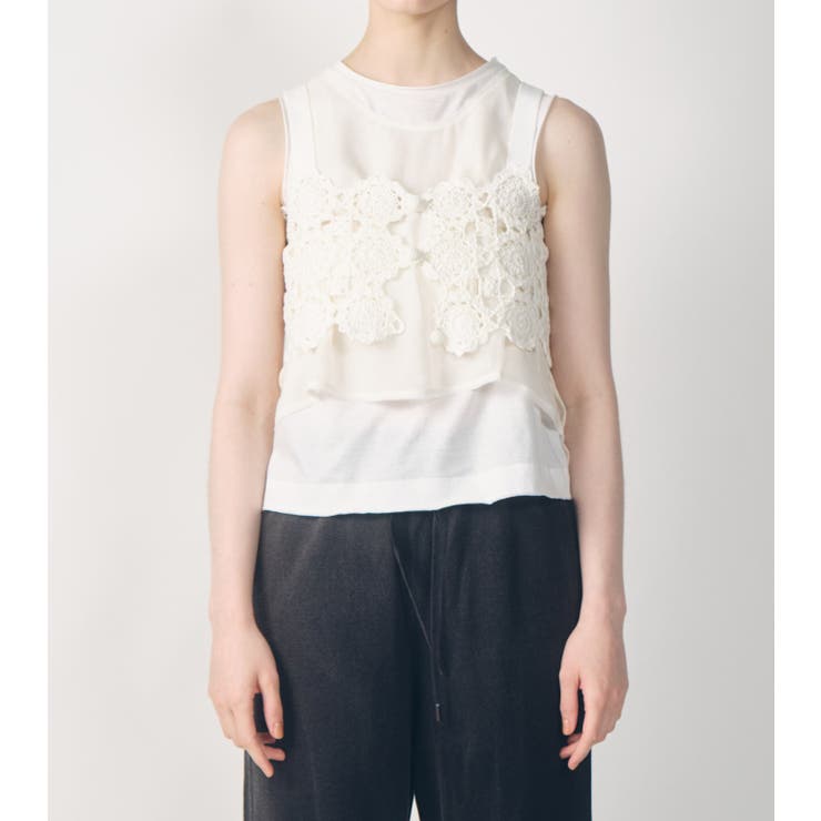 Hand-Crocheted F | LE CIEL BLEU outlet | 詳細画像4 