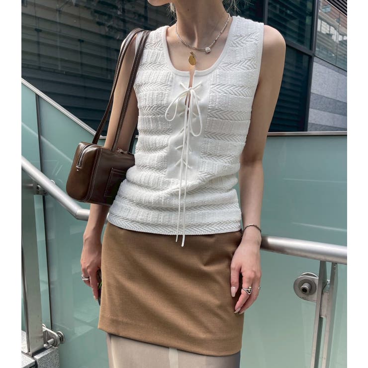 Knit Top w/Lace- | LE CIEL BLEU outlet | 詳細画像1 