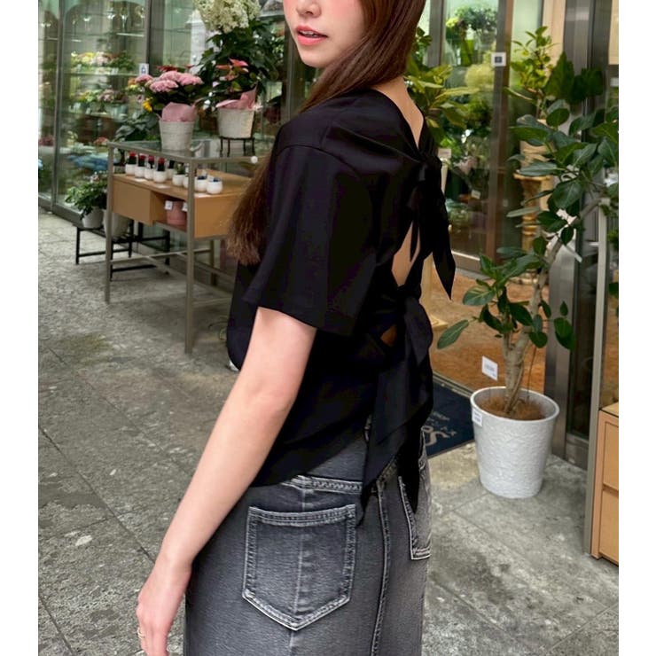 Bow Tie Back T-S | LE CIEL BLEU outlet | 詳細画像2 