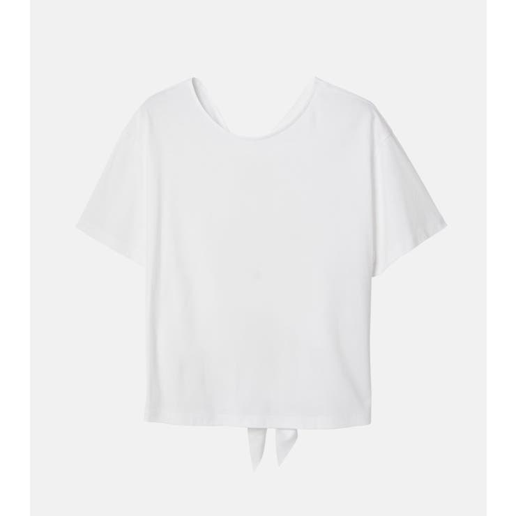 White | Bow Tie Back T-S | LE CIEL BLEU outlet