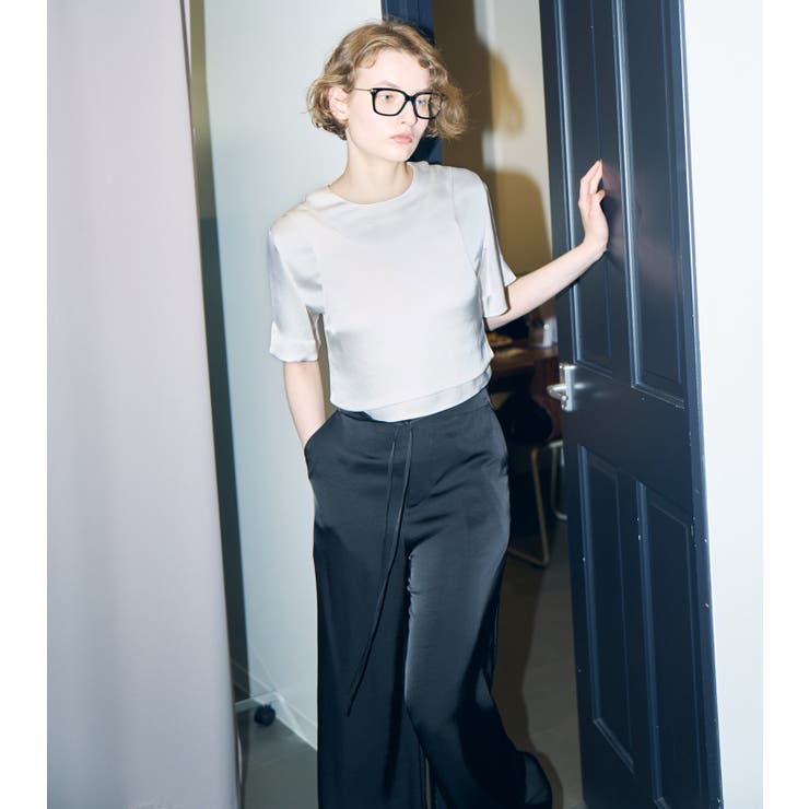 Satin Layered To | LE CIEL BLEU outlet | 詳細画像1 