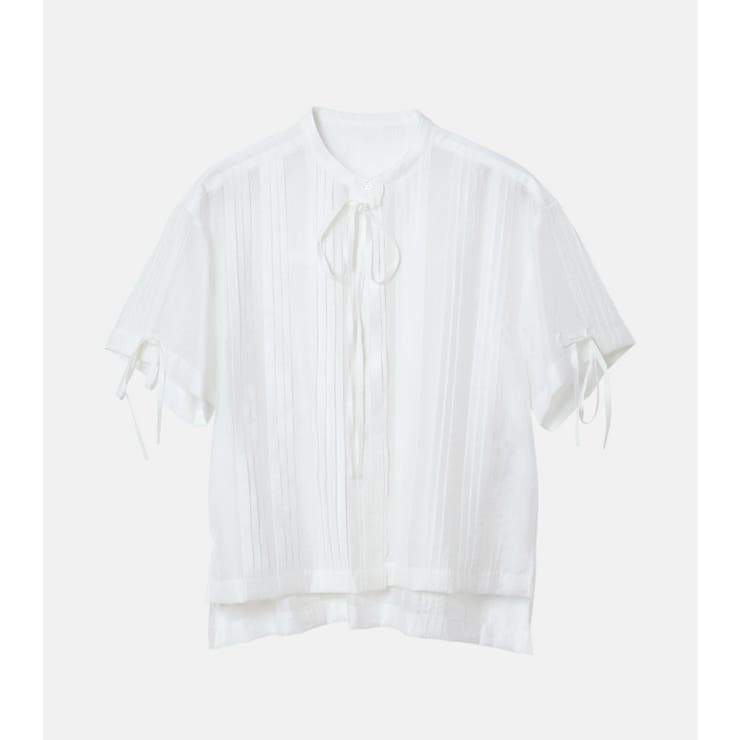 White | Pleated Shirt | LE CIEL BLEU outlet