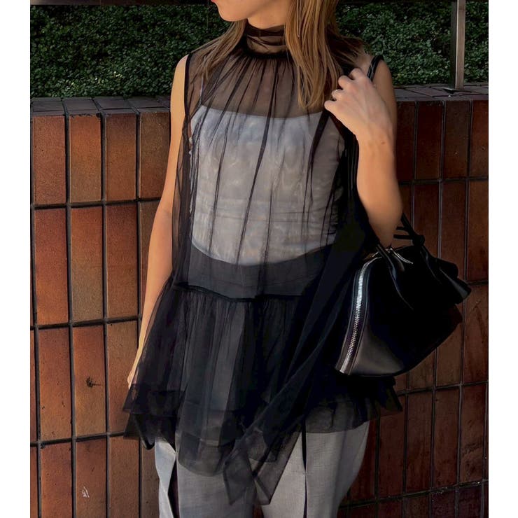 Soft Tulle Bow T | LE CIEL BLEU outlet | 詳細画像1 