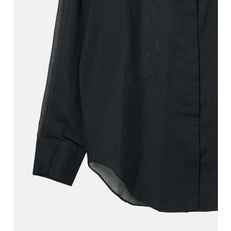 Sheer Shirt w/Contrast Collar | LE CIEL BLEU outlet | 詳細画像3 