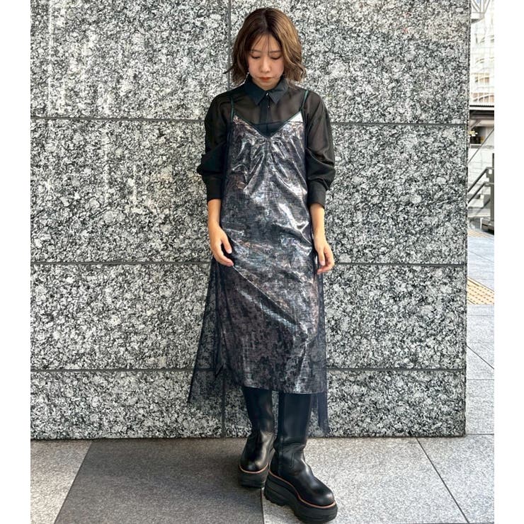 Sheer Shirt w/Contrast Collar | LE CIEL BLEU outlet | 詳細画像4 
