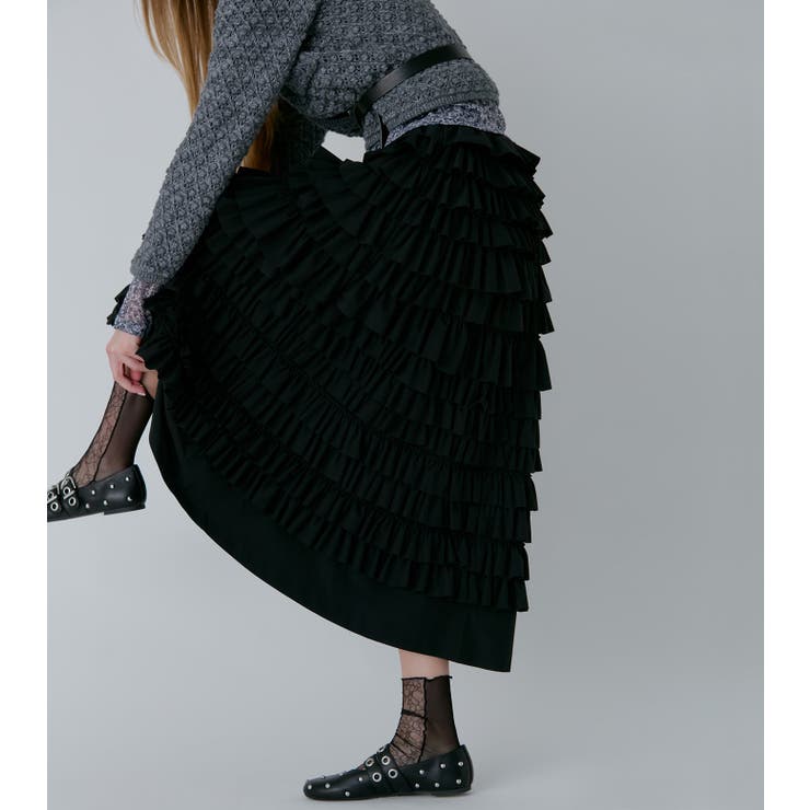 Ruffle Midi Skir | LE CIEL BLEU outlet | 詳細画像2 