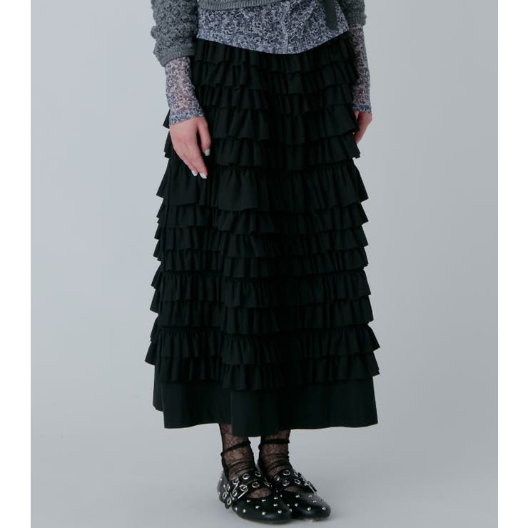 Ruffle Midi Skir | LE CIEL BLEU outlet | 詳細画像4 